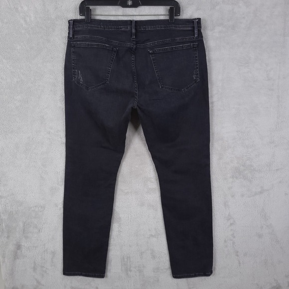 FRAME Jeans Mens 36x30 Black L'Homme Skinny Fit Stretch Denim Pants Casual - Picture 1 of 16